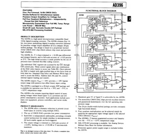 AD396TD Chip de Señal Analógica Integrado, Microprocesador, DAC de Programación de Alta Precisión, Convertidor Digital a Analógico - Product Image 2