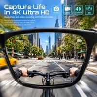 Lunettes intelligentes électrochromiques W711 à 4 niveaux, réduction de bruit ENC à double microphone, lunettes IA avec caméra 8MP 4K, Wifi, appels BLE, assistant IA