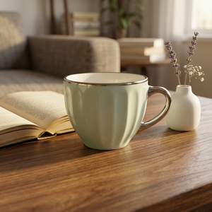 Luxury Porcelain Custom Solid Glaze Coffee Mug Set with Silver Rim Handle Dishwasher & Microwave Safe Gift <b>Box</b> Included - Product Image 6