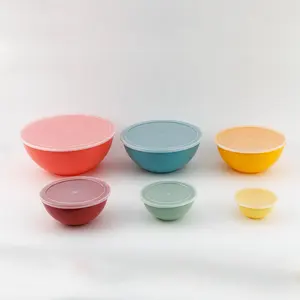 Factory Wholesales Food Grade Kitchen Tools Plastic Mixing Salad Bowl with Lid