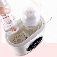 Chauffe-biberon intelligent portable à affichage LCD en temps réel, stérilisateur de tétines et sucettes, chauffe-biberon rapide, cuiseur vapeur pour aliments pour bébés