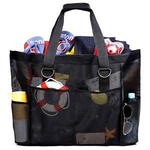 Bolsa de malla grande personalizada con cremallera, fabricante OEM ODM para piscina y playa - Product Image 1