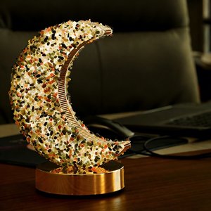 Luce Notturna Decorativa a Forma di <span class=keywords><strong>Luna</strong></span> con Interfaccia USB e Luce a Tre Colori Cangianti, Accessorio alla Moda - Product Image 3