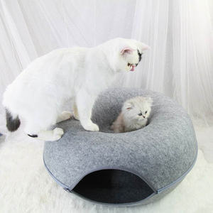Lit de chat Maison Grotte Doux Chaton Sac de Couchage Feutre Oeuf Étagère Banc Perche Nid Kedi Evi Canapé Petit <span class=keywords><strong>Chien</strong></span> chiot Animal De Compagnie Produit - Product Image 4