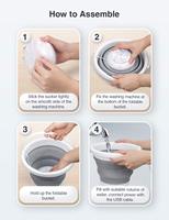 Portable Pliable Machine À Laver Mini Machine À Laver À Ultrasons Turbine Lavage Mini Rondelle pour Sous-Vêtements Chaussette Bébé Vêtements