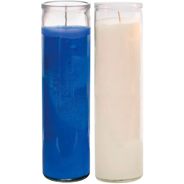 Gebets kerzen Blau Ideal für Heiligtum Vigils Segen und Gebet Unscented Candle Glass Jar Set Spirituelle Religiöse Kirche