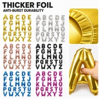 50 ballons décoratifs en feuille d'aluminium de 16 pouces, alphabet anglais de A à Z, pour anniversaire, mariage, célébration, toile de fond photo, ballons Mylar