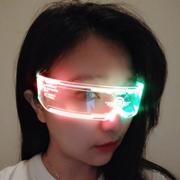 4266 Nouvelles lunettes lumineuses LED colorées, lunettes de technologie, lunettes de soleil futuristes, fête de Noël, bar, lunettes de disco transfrontalières