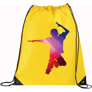 Sac à dos de sport avec cordon de serrage en polyester imprimé de logo personnalisé pour cadeau de voyage de plage - Product Image 1