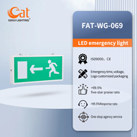 Nouvelle conception de lampe de signalisation d'urgence commerciale rechargeable, lampe de secours LED pour sortie d'urgence