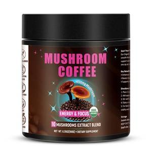 Mélanges de café aux champignons biologiques Chinaherbs, 12 extraits biologiques de qualité supérieure, améliore la concentration, renforce l'immunité, café instantané, peut être consommé par les végétaliens - Product Image 1