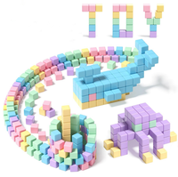 Ensemble de cubes de construction magnétiques de couleur unie, jouets sensoriels Montessori STEM pour enfants et tout-petits, apprentissage créatif et éducatif