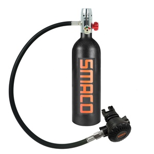 Venta caliente <span class=keywords><strong>Smaco</strong></span> 1 Litro Capacidad Alta Presión 3000psi 200bar 20mpa Nadar Diseño recargable Mini Buceo Equipo de tanque de aire - Product Image 4