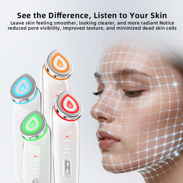 OEM Multifunction Facial Beauty Device With Four Modes Microcurrent Pore Care Firming Private Label Instrument