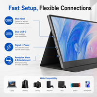Monitor Portátil Ultrafino de 18.5 Pulgadas con Pantalla Antirreflejo, Solución de un Solo Cable Tipo-C para Laptop, Segunda Pantalla Ligera