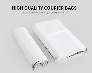 Bolsa sellada de polietileno compostable biodegradable reciclada personalizada para embalaje de zapatos para correo y uso postal Color blanco - Product Image 6