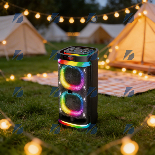 KTS Wireless Waterproof Metal Portable Outdoor DJ Party BT Speakers with TWS & FM & USB Double 10-Inch KTS-1991 Factory Price