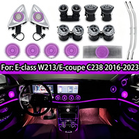 Kit d'éclairage d'ambiance pour Mercedes Classe E W213 C238 2016-2023 |   Couverture de haut-parleur tweeter 4D à 64 couleurs avec ventilation turbine