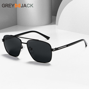 Lunettes de soleil polarisées pour hommes Grey Jack, monture en métal, protection UV400, conduite, pêche, plein air, lunettes de mode, type 3, verres TAC - Product Image 2