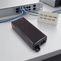 Adaptateur d'alimentation PoE universel 24W 54W 90W 48V 54V 56V 0.5A 1A 10/100/1000Mbps pour systèmes d'interphonie IP de bureau, injecteur PoE