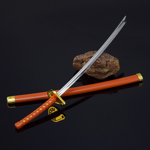 Alliage <span class=keywords><strong>de</strong></span> Zinc <span class=keywords><strong>Tout</strong></span> Métal Petit Jouet Épée <span class=keywords><strong>Bleach</strong></span> Tousen Kaname Zanpakutou Suzumushi 26cm 49g Mini Katana - Product Image 4