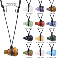 Pendentifs en Améthyste et Quartz Rose, Pierres de Guérison en Cristal, Bijoux en Pierre de Reiki pour Cadeaux de Fêtes - Vente Chaude
