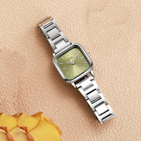 Montres pour femmes élégantes et polyvalentes, au design unique, écologiques, en alliage de zinc, à quartz, boîtier carré, cadran à aiguilles de 30 mm