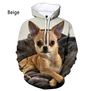 2025 nuova moda animale <span class=keywords><strong>cane</strong></span> Chihuahua <span class=keywords><strong>felpa</strong></span> da uomo <span class=keywords><strong>felpa</strong></span> con cappuccio con stampa 3D tute per uomo da donna Casual Pullover con cappuccio - Product Image 1