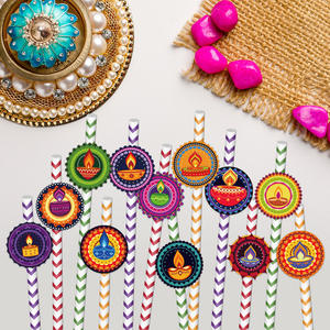 Nuevos regalos del Festival <span class=keywords><strong>de</strong></span> los faroles indios, pajitas <span class=keywords><strong>de</strong></span> <span class=keywords><strong>papel</strong></span> desechables y accesorios <span class=keywords><strong>de</strong></span> decoración <span class=keywords><strong>de</strong></span> Diwali, vajilla y decoraciones para fiestas - Product Image 4