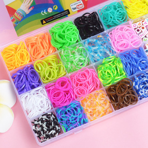 32-Grid fai da te arcobaleno cinturino in pelle tessitore fatto a mano cucito materiale pacchetto fascia di colore fascia di gomma Puzzle bracciale per bambini - Product Image 5