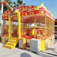 Manège interactif pour enfants : Jeux électriques rotatifs avec balles pulvérisatrices en fibre de verre pour jardins et aires de jeux parent-enfant