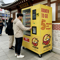 Distributeur automatique intelligent 24h/24 et 7j/7 de nouilles ramen instantanées chauffées au micro-ondes, distributeur de nouilles en gobelet commercial
