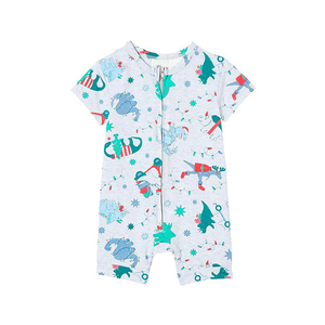 Tutine per Neonati in Bambù Organico, Pigiama a Maniche Corte, Abbigliamento Ecologico per Bambini, Tutina con Cerniera per Neonati - Product Image 6