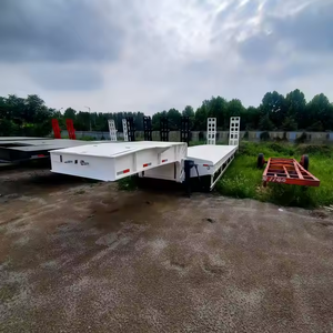 Remorque surbaissée à 3 essieux 80T 100T à plateau plat, très demandée, à vendre - Product Image 2