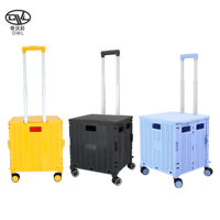 Chariot en aluminium DWL Chariot de supermarché pliable portable en polyester pour épicerie et ménage Étui à bagages personnalisable