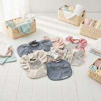 Bavoir pour bébé mignon et amusant, 2 couches, imperméable, fermeture à boutons, écologique, lavable, imprimé avec logo personnalisé pour bébés et tout-petits