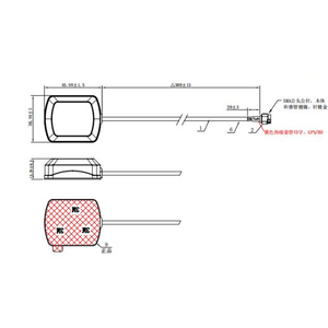 차량 추적 및 항행을위한 SMA 수 커넥터가있는 맞춤형 공장 <span class=keywords><strong>GPS</strong></span> GNSS 안테나 - Product Image 4