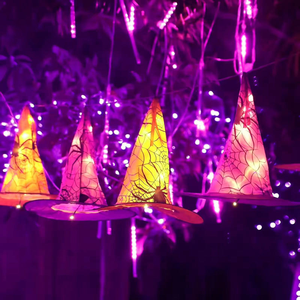 Nuevo Sombrero de Bruja de Halloween con Luz LED, Decoración de Terror, Luz Colgante para el Festival de los Fantasmas - Product Image 5
