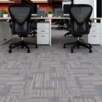 Büroteppichfliesen mit Streifenmuster, Mehrfarbig, Feuerfest, 50x50, Nylon, Haustierfreundlich, Gepolstert, für Gewerbe und Zuhause, Teppichquadrate