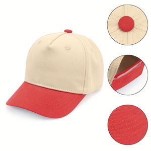 Casquette de baseball 5 panneaux en coton bicolore pour enfants et adultes, nouvelle mode 2025, sportive et ajustable pour l'extérieur - Product Image 2