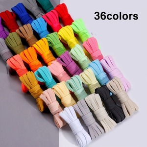 Vente flash : lacets plats en polyester monocouche de 8 mm pour baskets, lacets de chaussures en 36 couleurs, lacets plats colorés pour baskets, qualité de course - Product Image 3