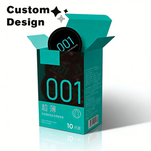 Custom Embossed <strong>Condom</strong> Boxes Personalized Design Premium <strong>Packaging</strong> with Custom Logo &amp; Shape Recyclable Paperboard - Product Image 1