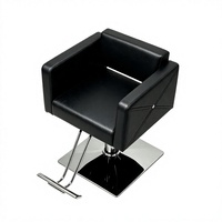 Chaise de coiffeur professionnelle hydraulique inclinable avec appui-tête et repose-pieds réglables pour la coupe de cheveux