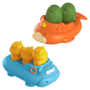 Giocattoli da Bagno per Neonati: Ippopotamo e Leone Marino Galleggianti in PVC Morbido per Divertimento Estivo - Product Image 1