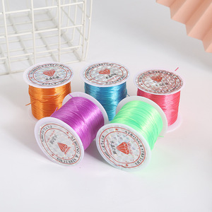 Elastic <b>Thread</b> 0.8mm Flat Crystal <b>Beading</b> Cord For DIY Bracelet Making Jewelry Craft Supplies Stretchy String Yiwu Origin - Product Image 2