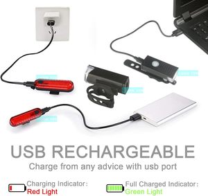 Juego de Luces Delanteras y Traseras Recargables por USB para Bicicleta, Resistentes al Agua, Accesorios para Equipamiento de Ciclismo, Venta al Por Mayor - Product Image 4