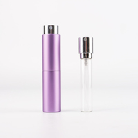 Carafes à parfum rechargeables de 8ml, vaporisateur d'atomiseur en aluminium rechargeable de voyage avec boîte en carton, vente en gros