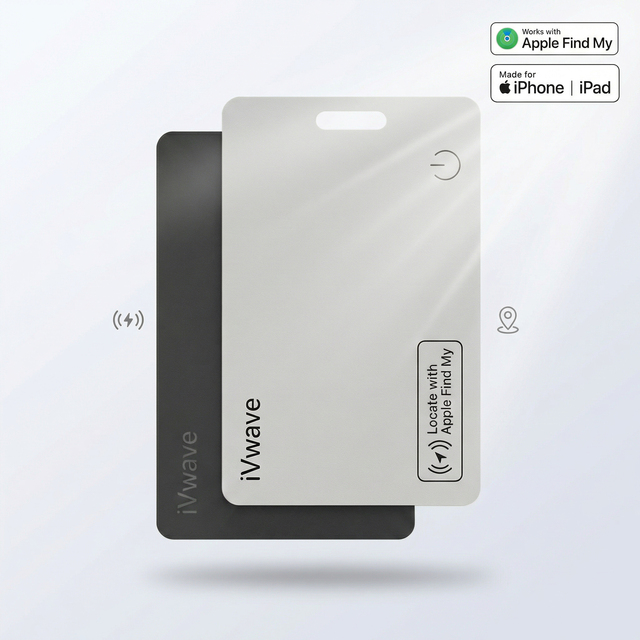Smart Wallet Finder Card Works with Apple Find My IOS Compatible Supports Wireless Charging