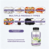 HDK OEM ODM Capsules de Resvératrol, Berbérine, Extrait de Pépins de Raisin et Quercétine 600mg – Antioxydant, Soutien Immunitaire, Végétalien