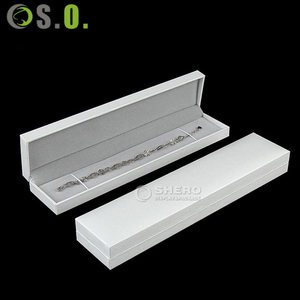 Boîte en papier imitation cuir blanc en gros pour mariage, emballage personnalisé de bijoux, boîte à bijoux - Product Image 5